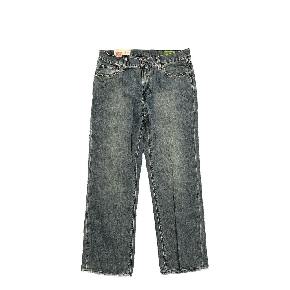 NWOT Vintage 1969 Gap Jeans Denim Dark Distressed Straight Y2K Mens Size 33 X 30